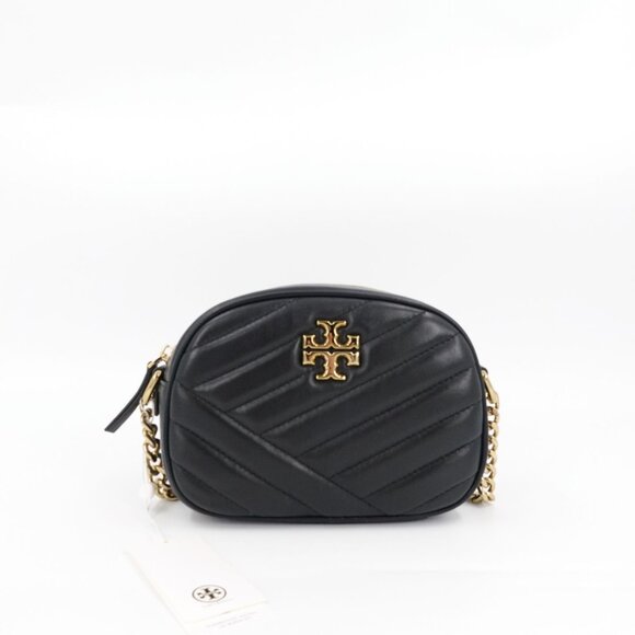 Tory Burch Kira Chevron Small Camera Crossbody Bag Black OS - Picture 4 of 15